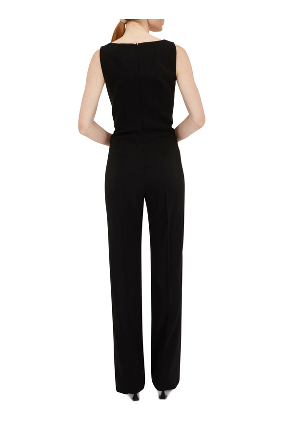 Michael Kors Collection - Black Illusion Plunge Jumpsuit 