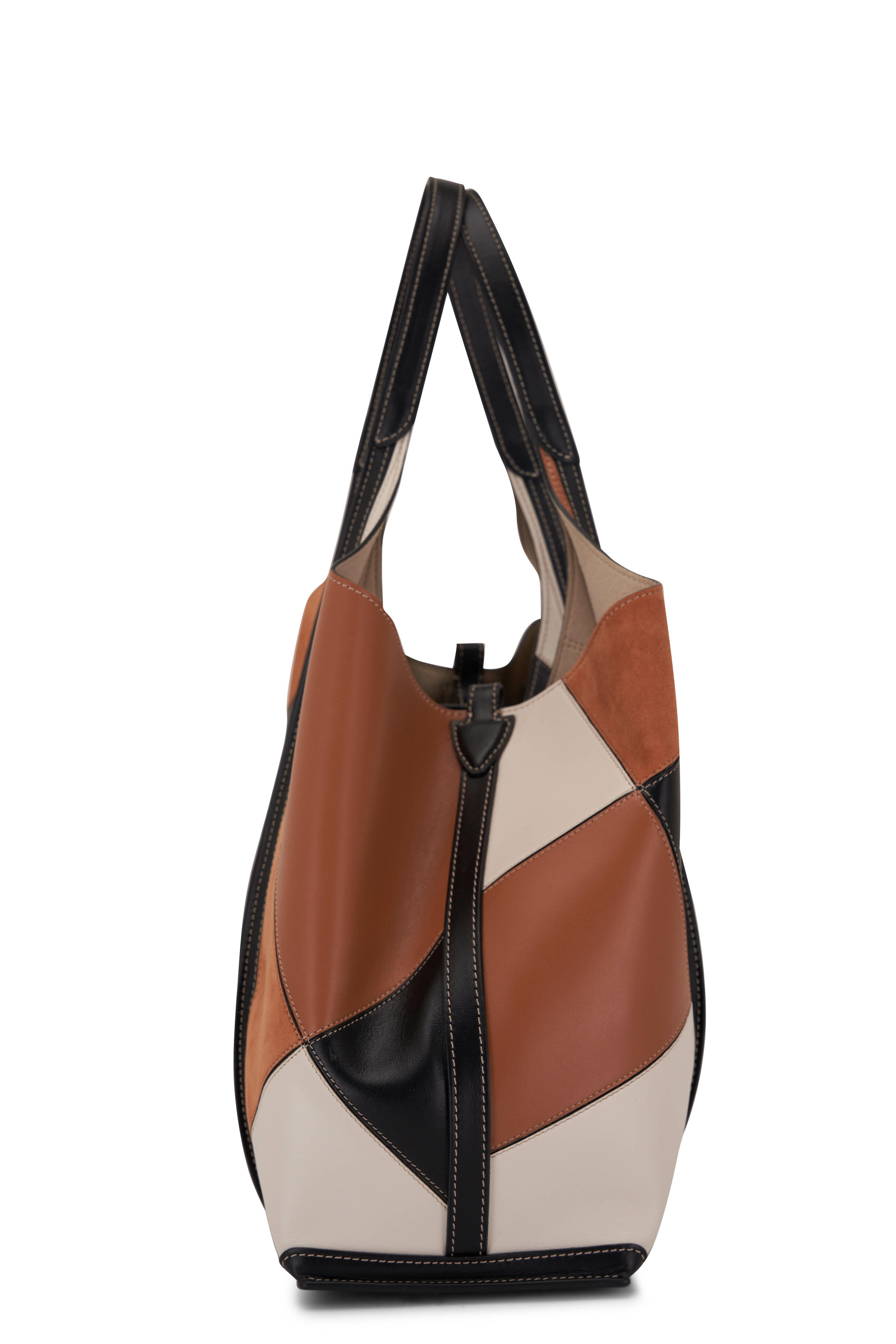 Tod's - Medium T Timeless Patchwork Leather Shopping Bag