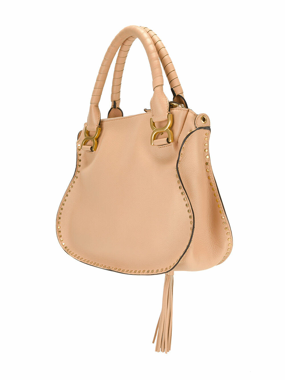 Chloé - Marcie Nude Leather Medium Shoulder Bag