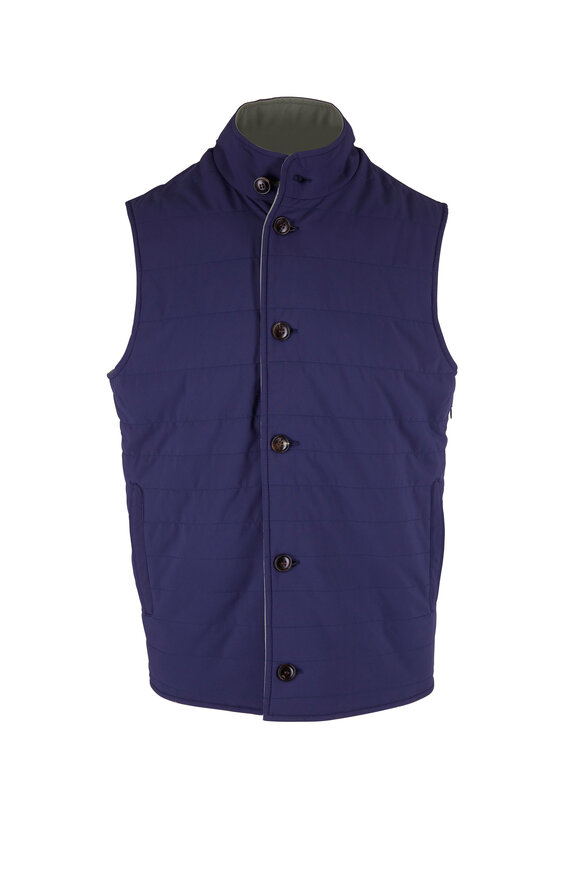 Peter Millar - Navy & Green Reversible Soft Vest