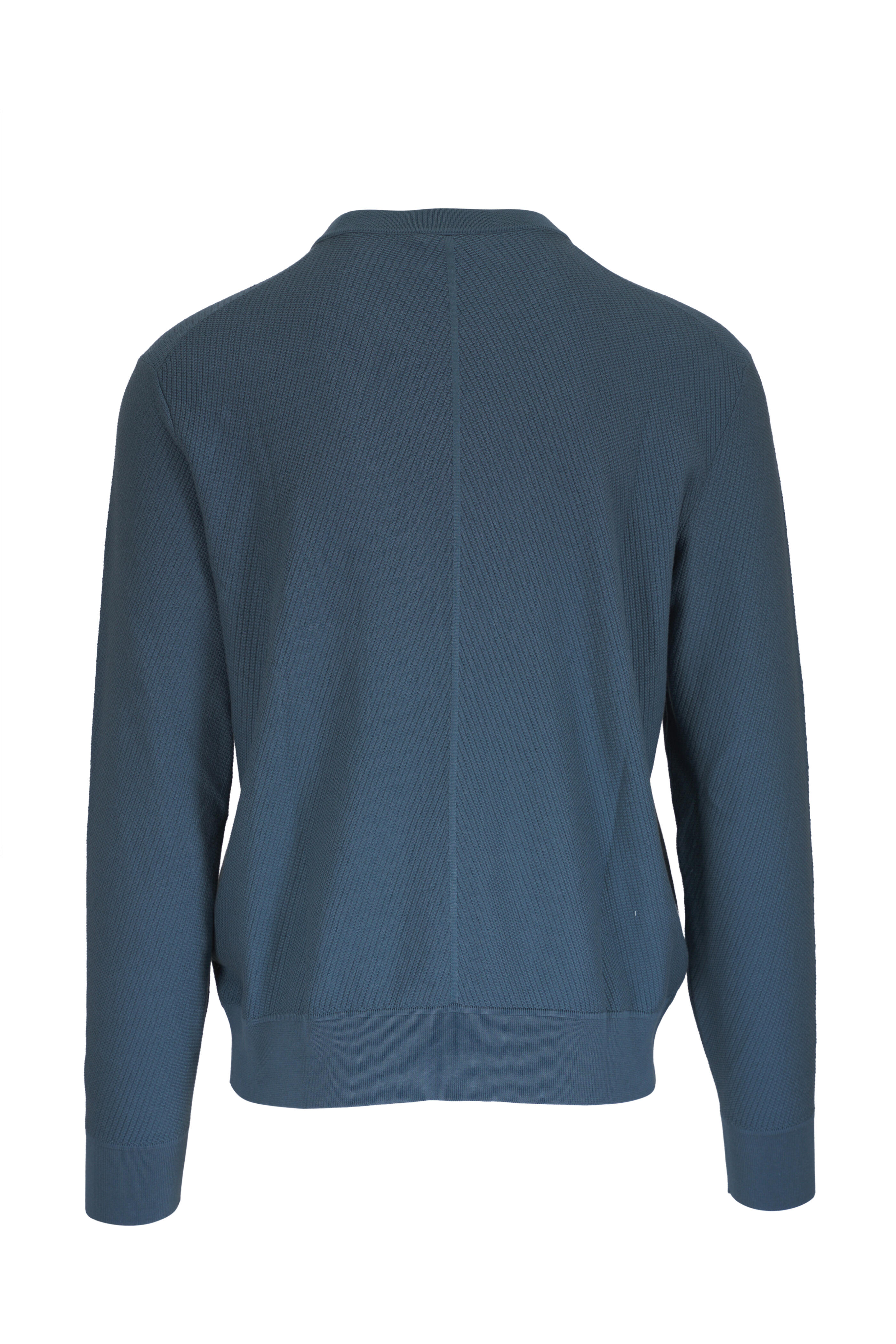 Brioni - Petrol Textured Crewneck Sweater