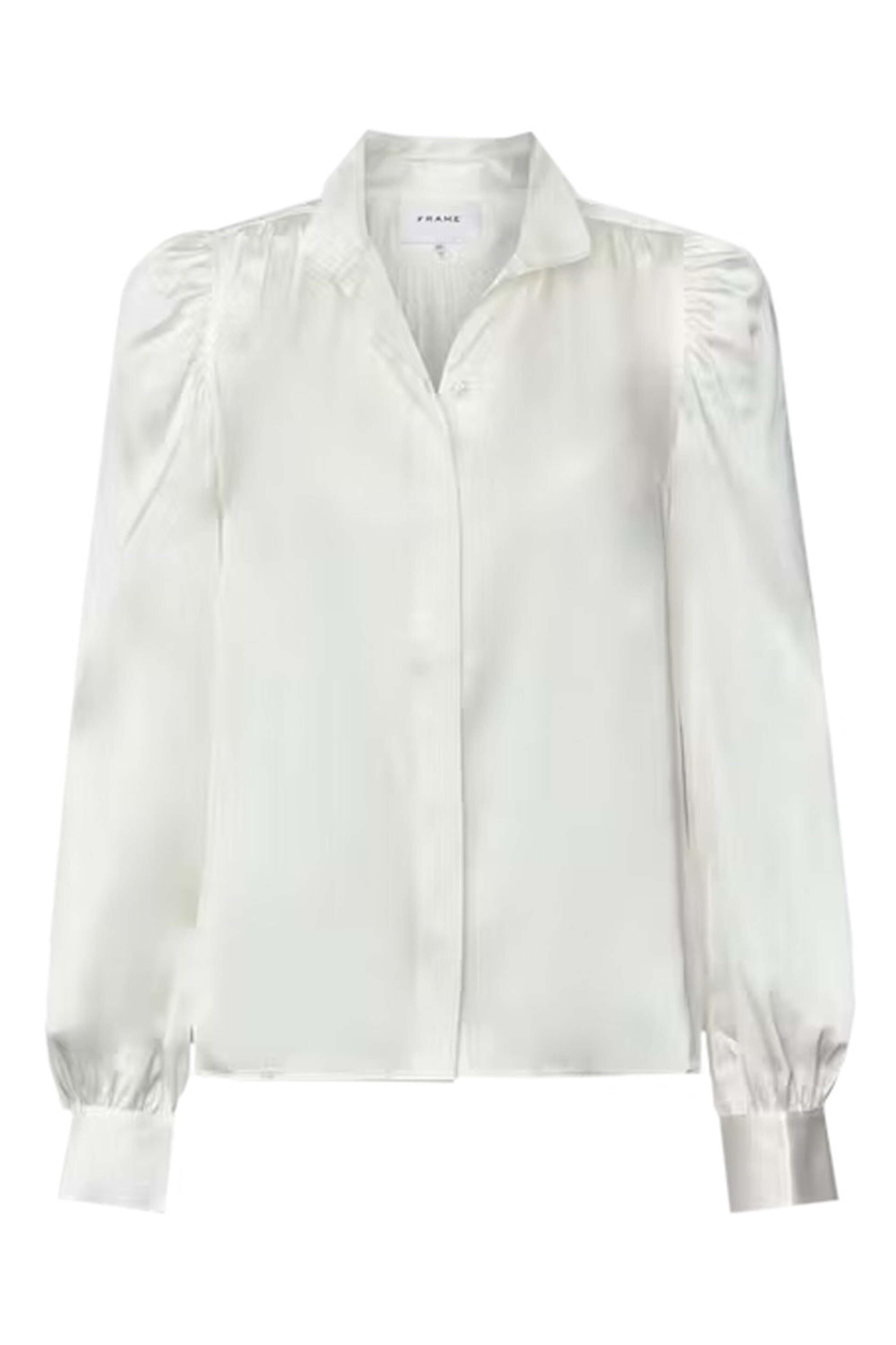 Frame - Off White Long Sleeve Gillian Blouse