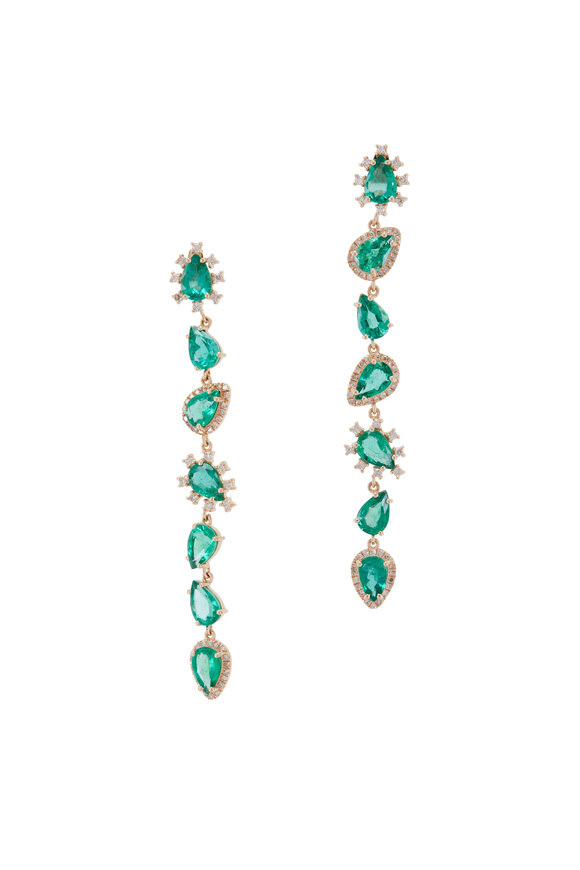 Kai Linz - Six Emerald Drop Earrings