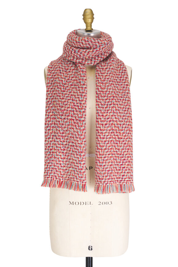 Loro Piana Malt Chevron Tweed Scarf