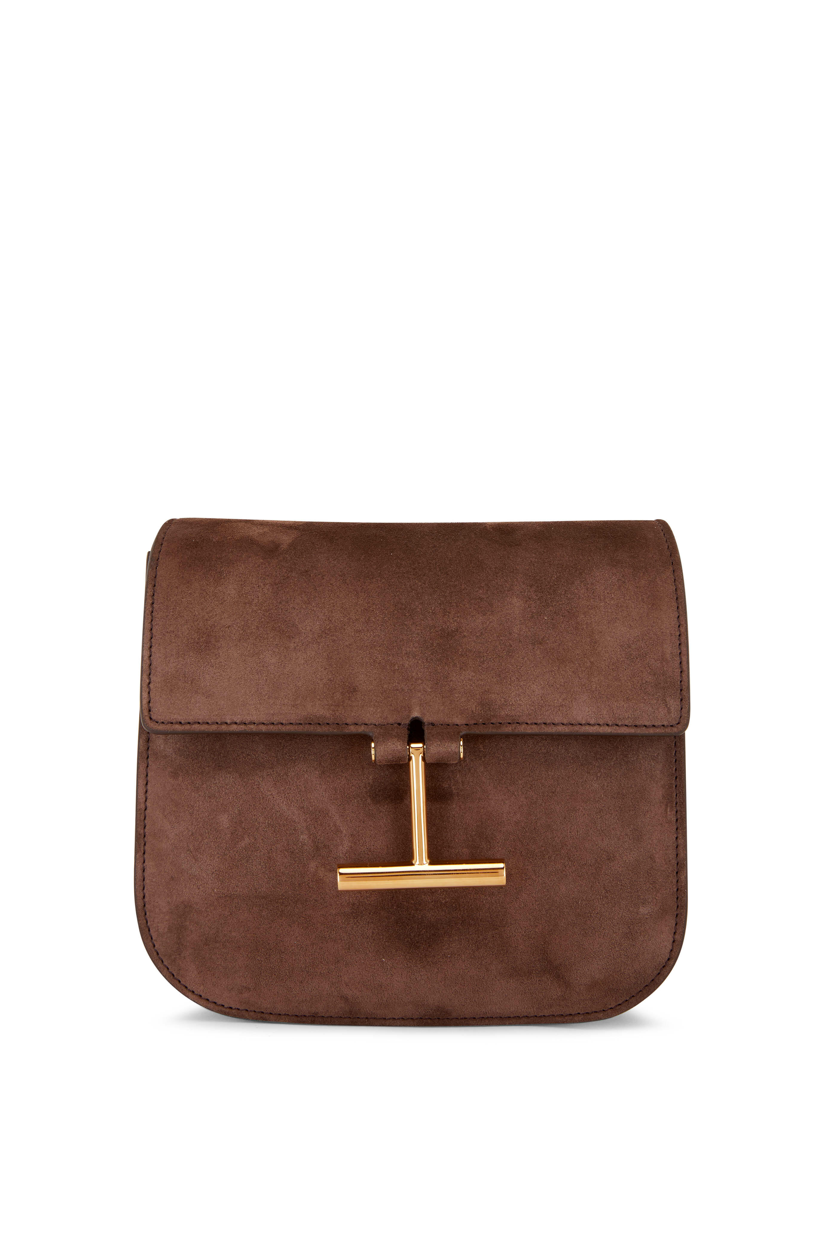 Tom Ford - Tara Chestnut Suede Mini Crossbody | Mitchell Stores