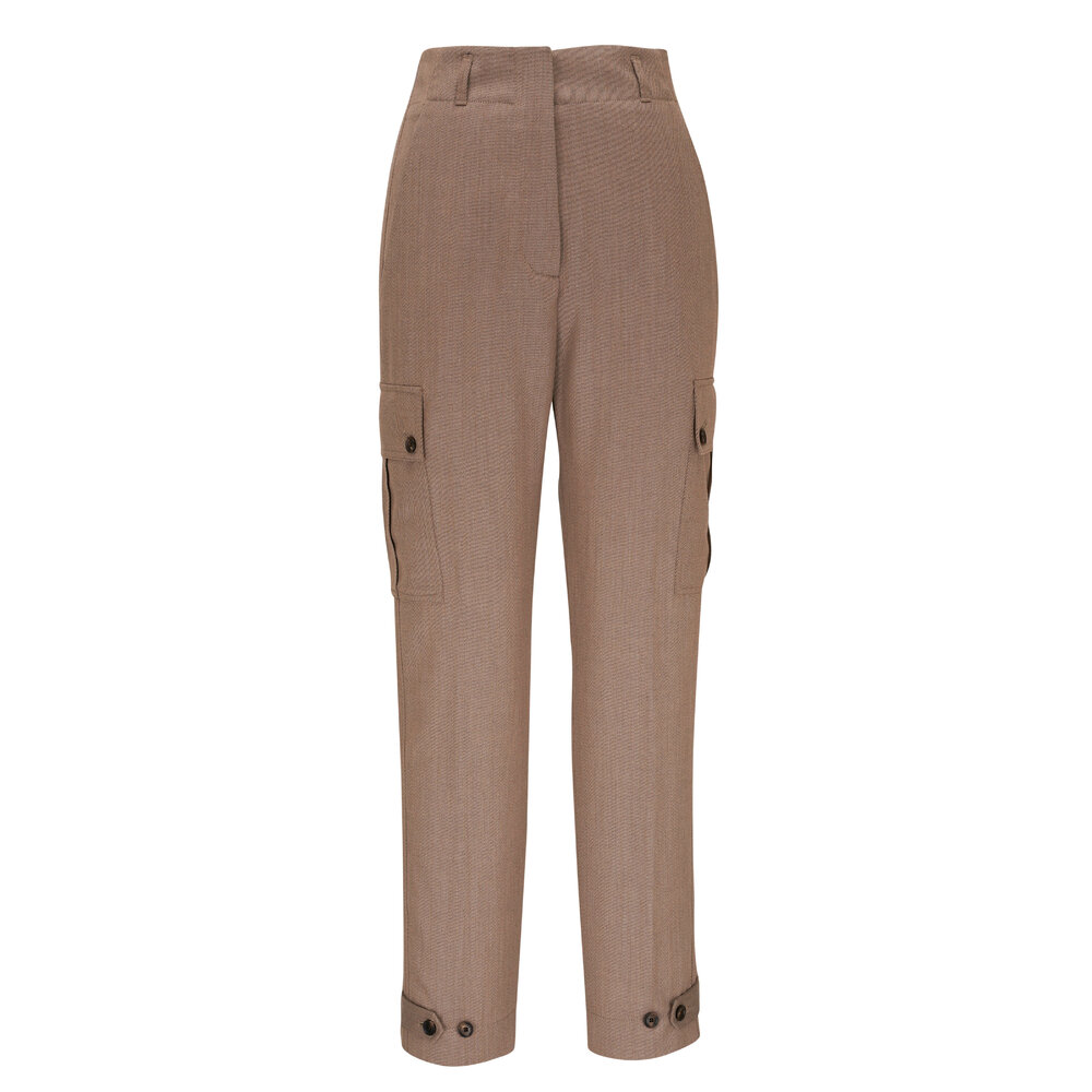 Kiton - Taupe Wool Cargo Pant | Mitchell Stores