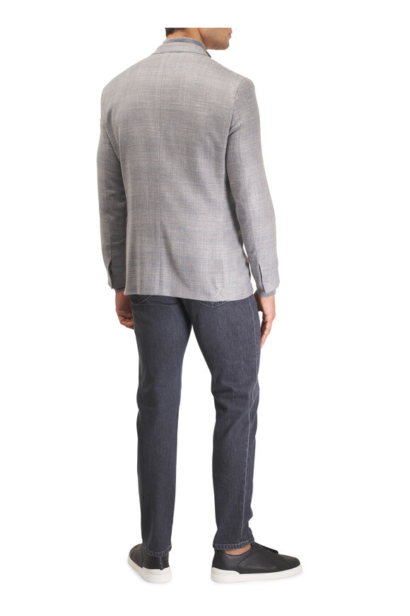 Zegna Gray Oasi Cashmere Quarter Zip Pullover - view 3