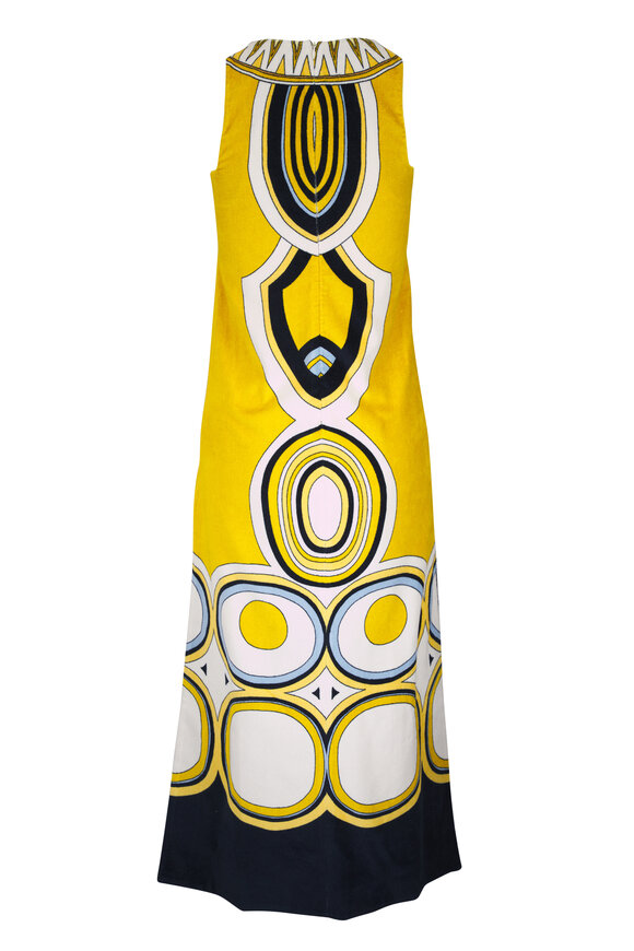 La DoubleJ Totem Sanctuary Placée Gold Print Terrycloth Dress - view 3