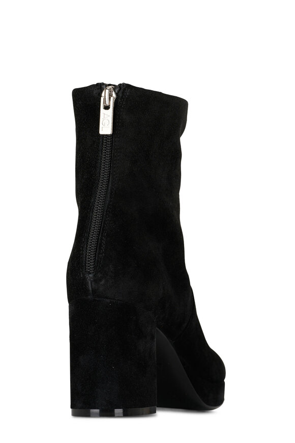 AGL - Betty Black Suede Platform Ankle Boot, 80mm