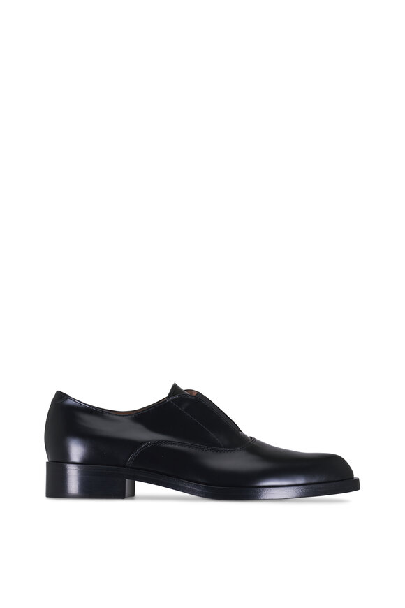 Gianvito Rossi - Black Slip-On Elastic Band Loafer 