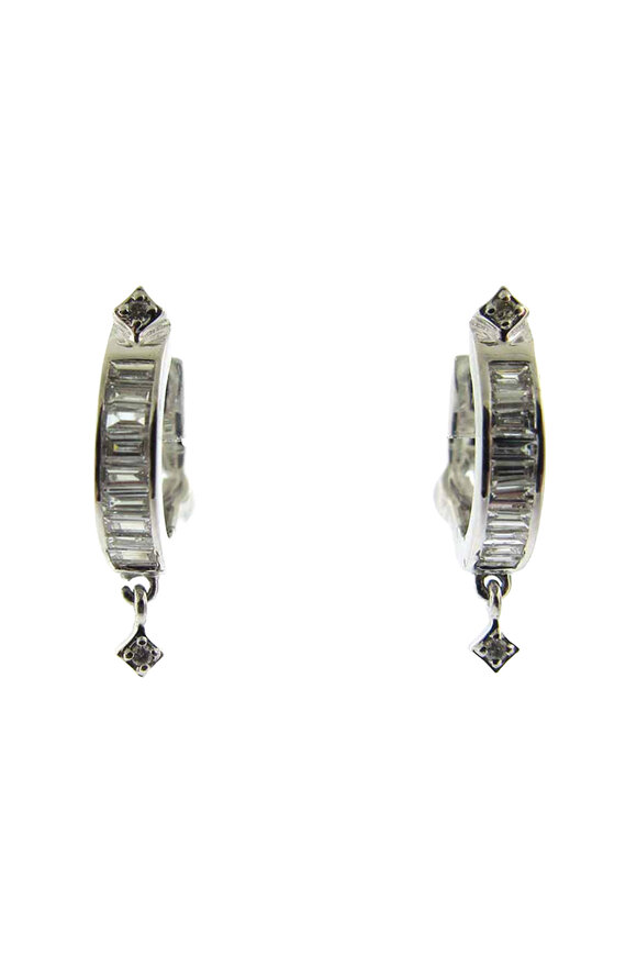 Loree Rodkin Mixed Diamond Hoops - view 1