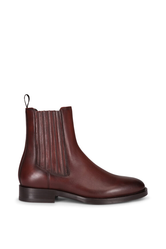 Brunello Cucinelli Copper Leather Chealsea Boot - view 2