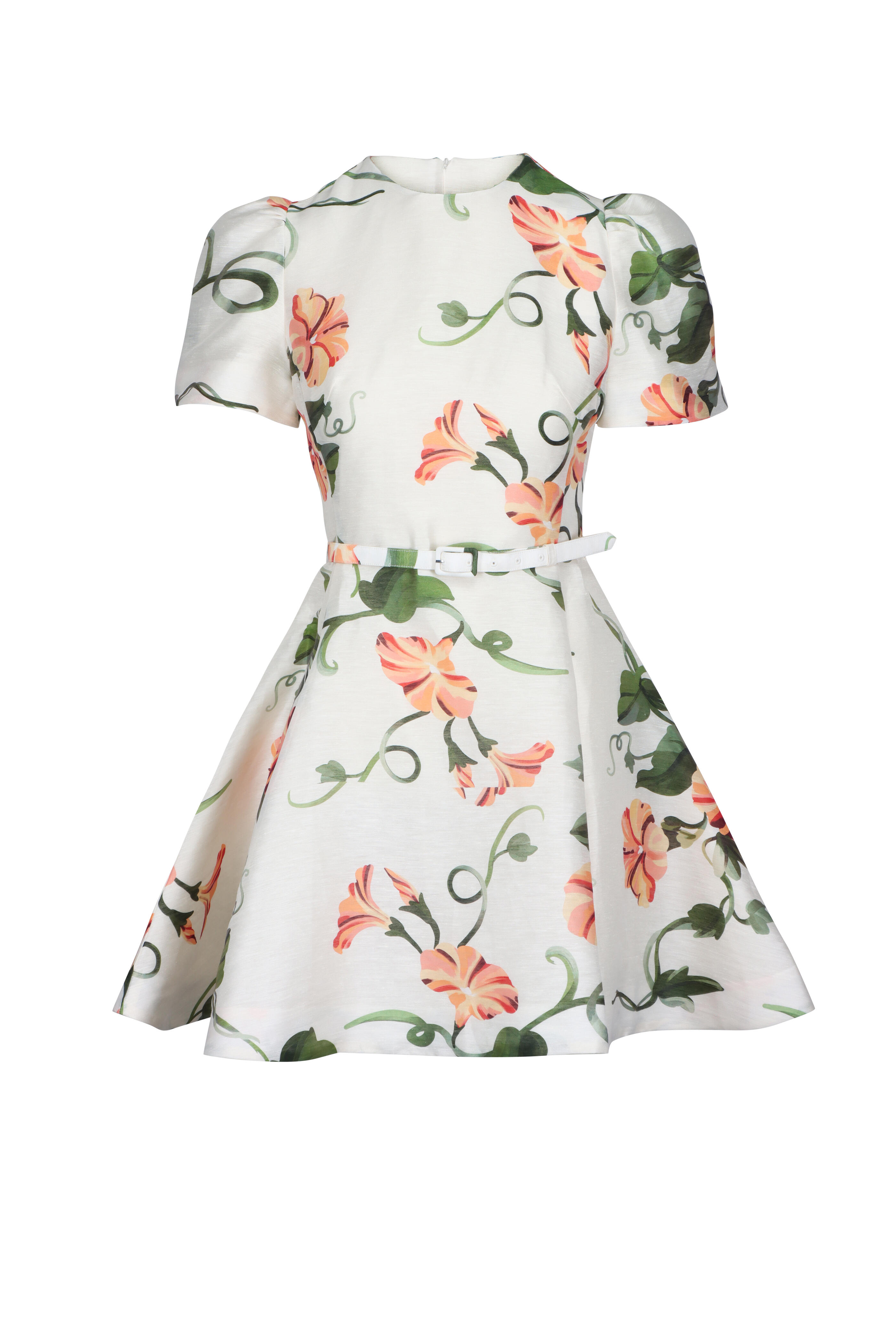 Leo Lin - Elyse Vine Short Sleeve Mini Dress