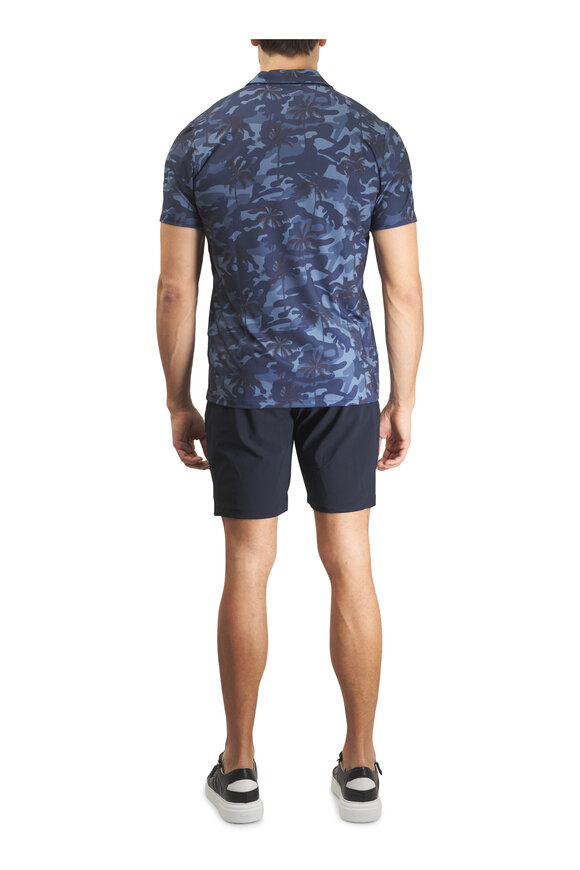 Bogner Taron Navy Blue Camo & Palm Print Polo - view 3