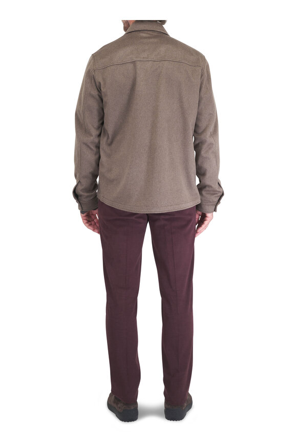 Maurizio Baldassari Santini Brown & Charcoal Plaid Flannel Sport Shirt - view 3