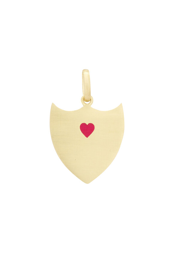 Circa 1700 Love & Valor Diamon Sheild Pendant - view 2