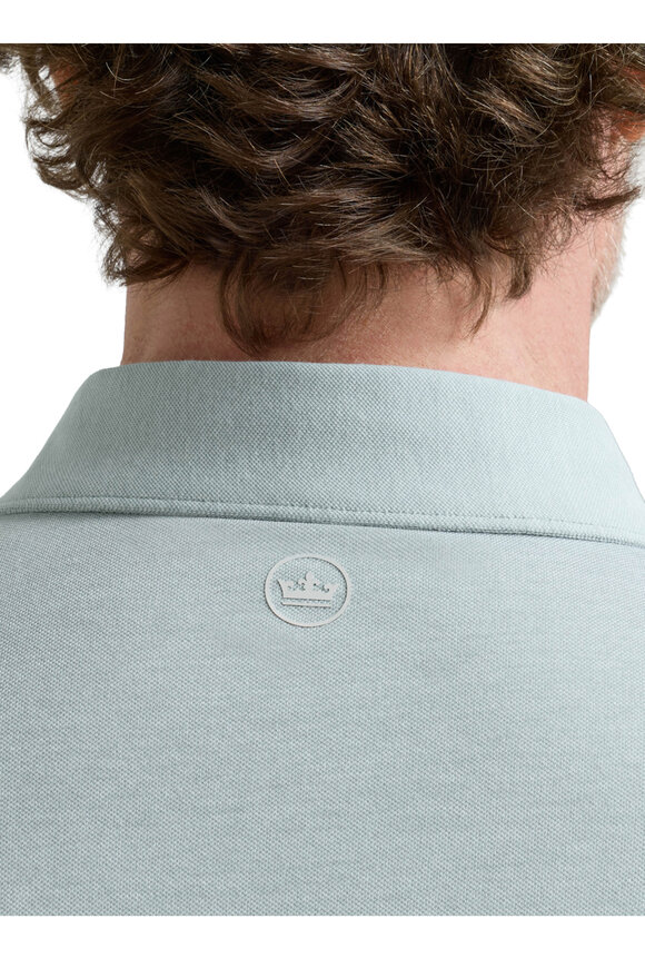 Peter Millar Albatross Light Willow Cotton Piqué Polo - view 6