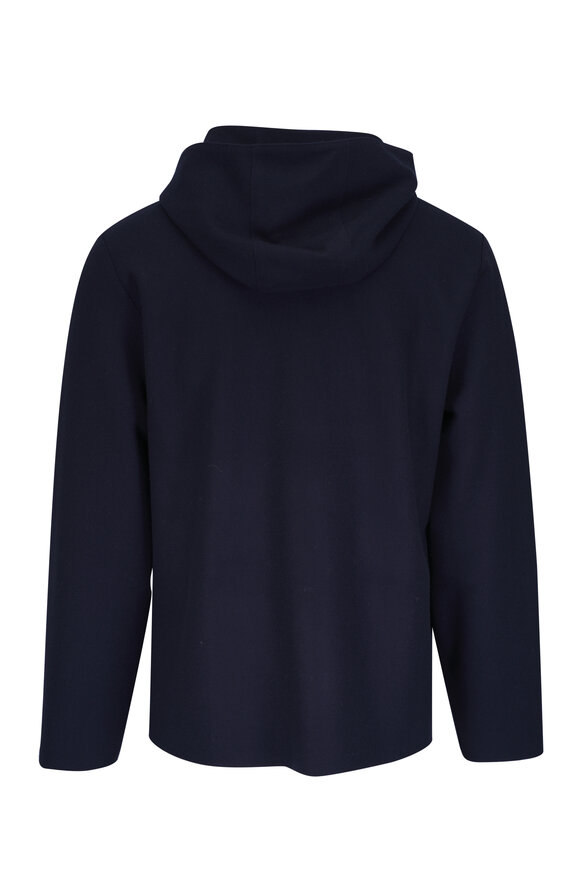 Loro Piana ダークブルー カーディガン Loro Piana - Deep Blue Front Button Cardigan | Mitchell Stores