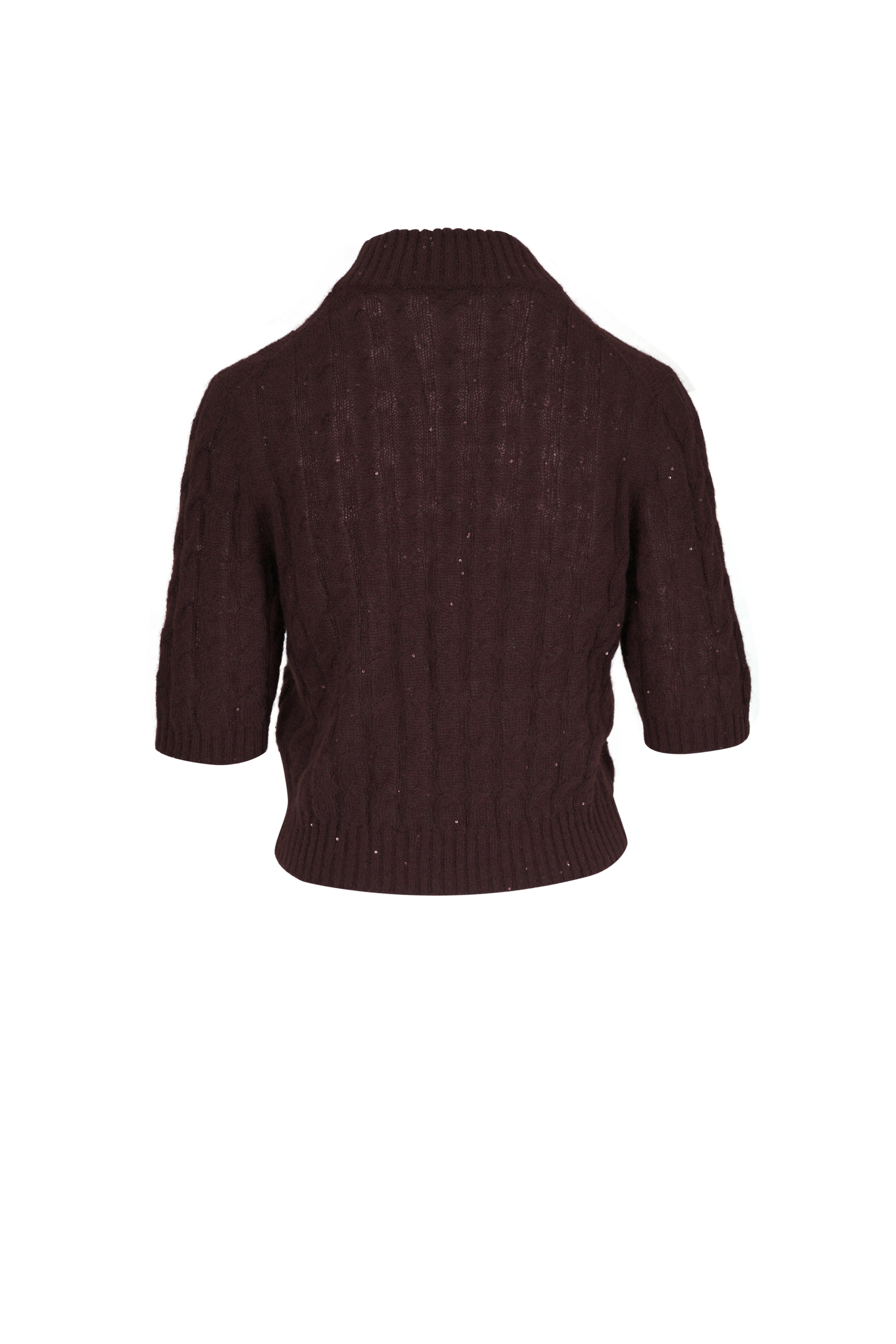 Brunello Cucinelli - Fondant Sequin Embellished Cable Knit Sweater