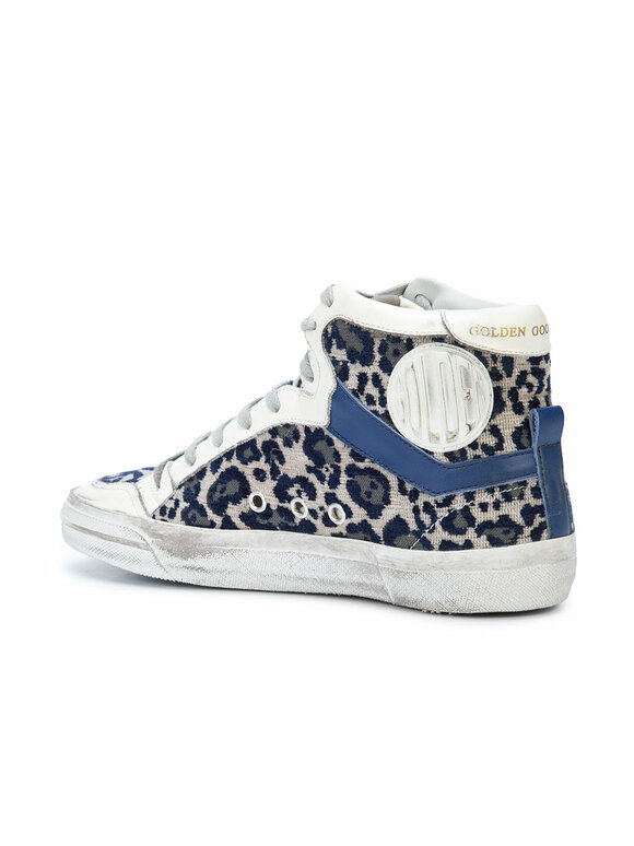 Golden Goose - Navy Leopard Velvet 2.12 Sneaker