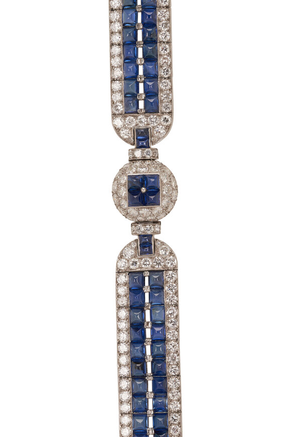 Estate Jewelry - Art Deco Sapphire & Diamond Bracelet