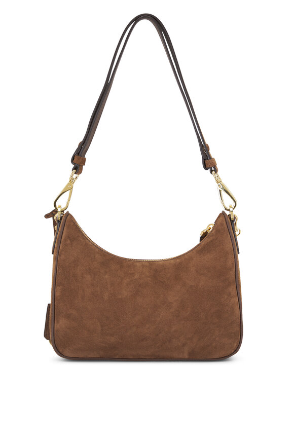 Prada - Cocoa Brown Prada Re-Edition Suede Mini Bag