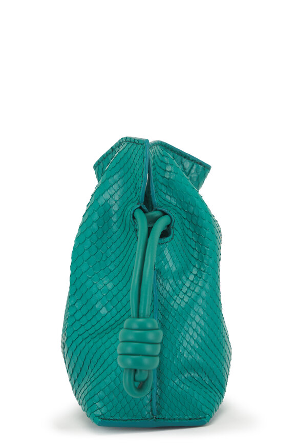 Loewe - Mini Flamenco Emerald Green Knot Clutch