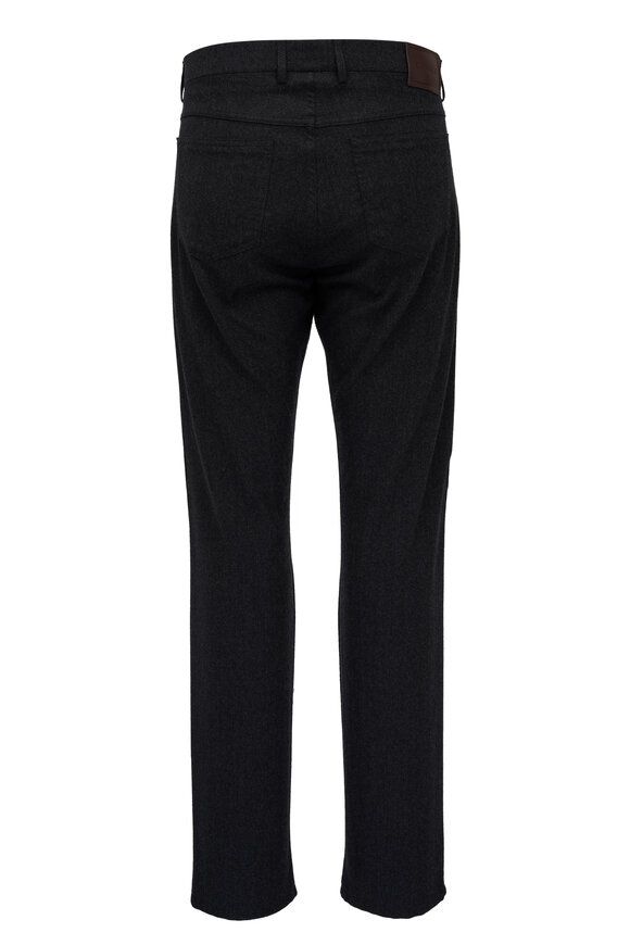 Canali - Charcoal Gray Wool Five Pocket Pant