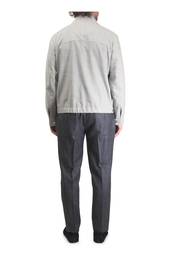 Colombo Gray Cashmere Bomber Jacket - view 4