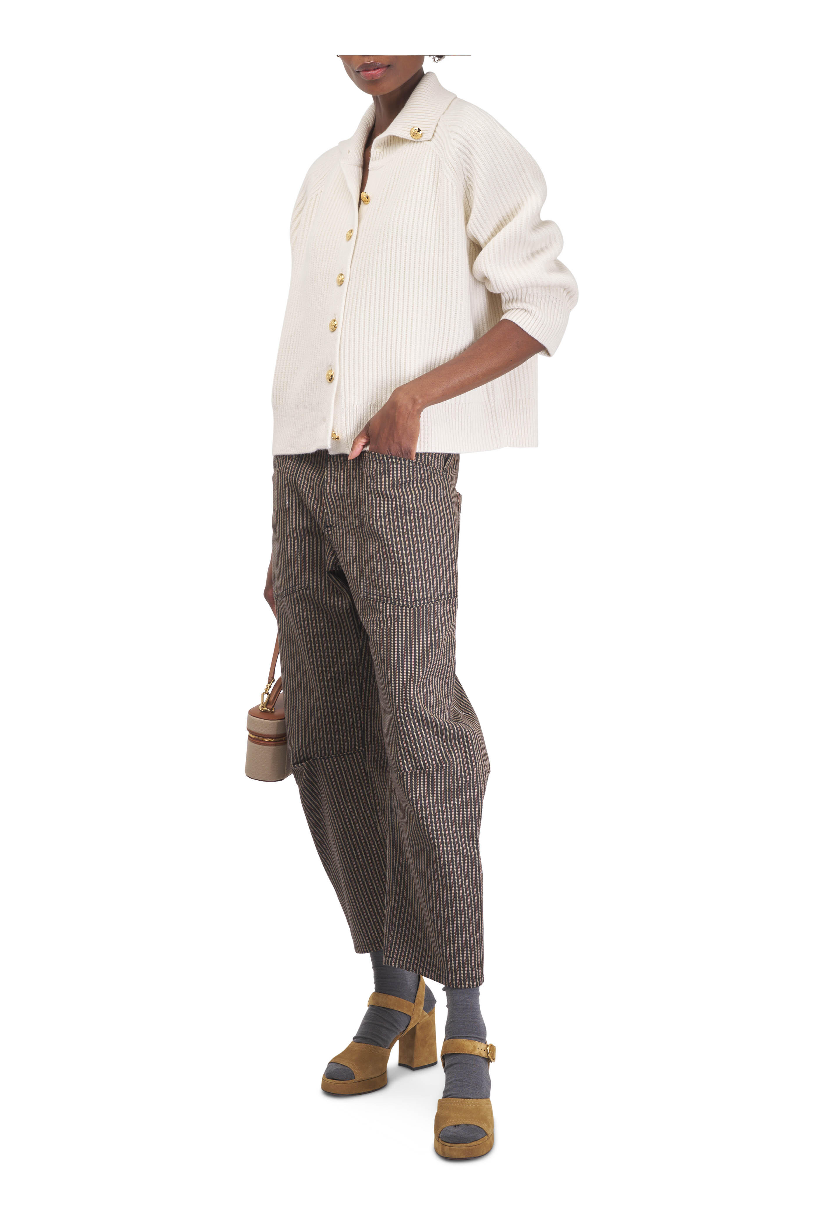 Nili Lotan - Shon Brown Vintage Railroad Stripe Jean