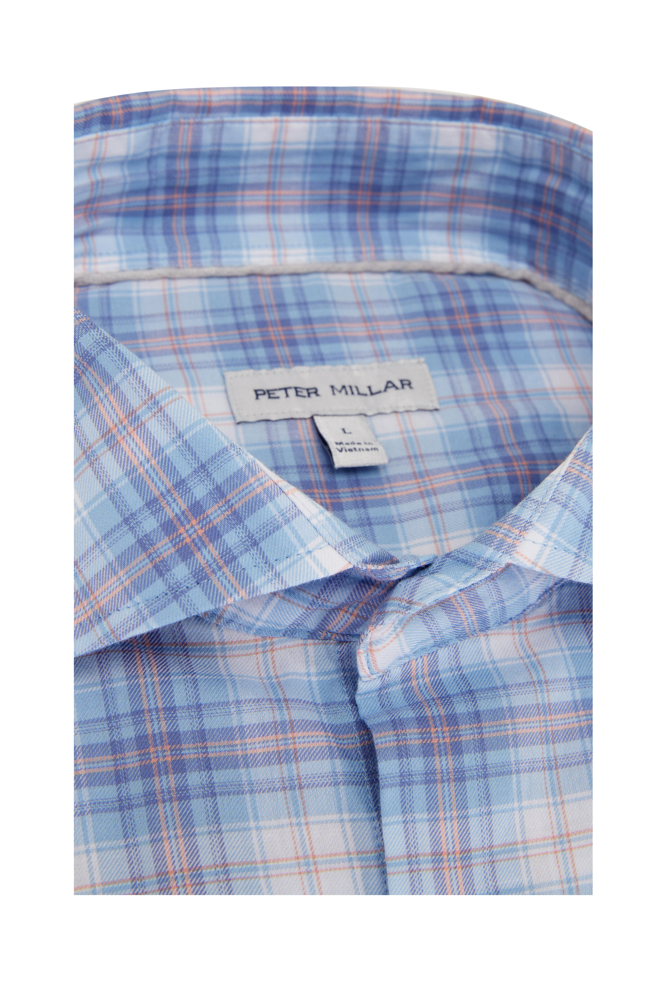 Peter Millar - Wester Summer Cottage Blue Cotton Sport Shirt