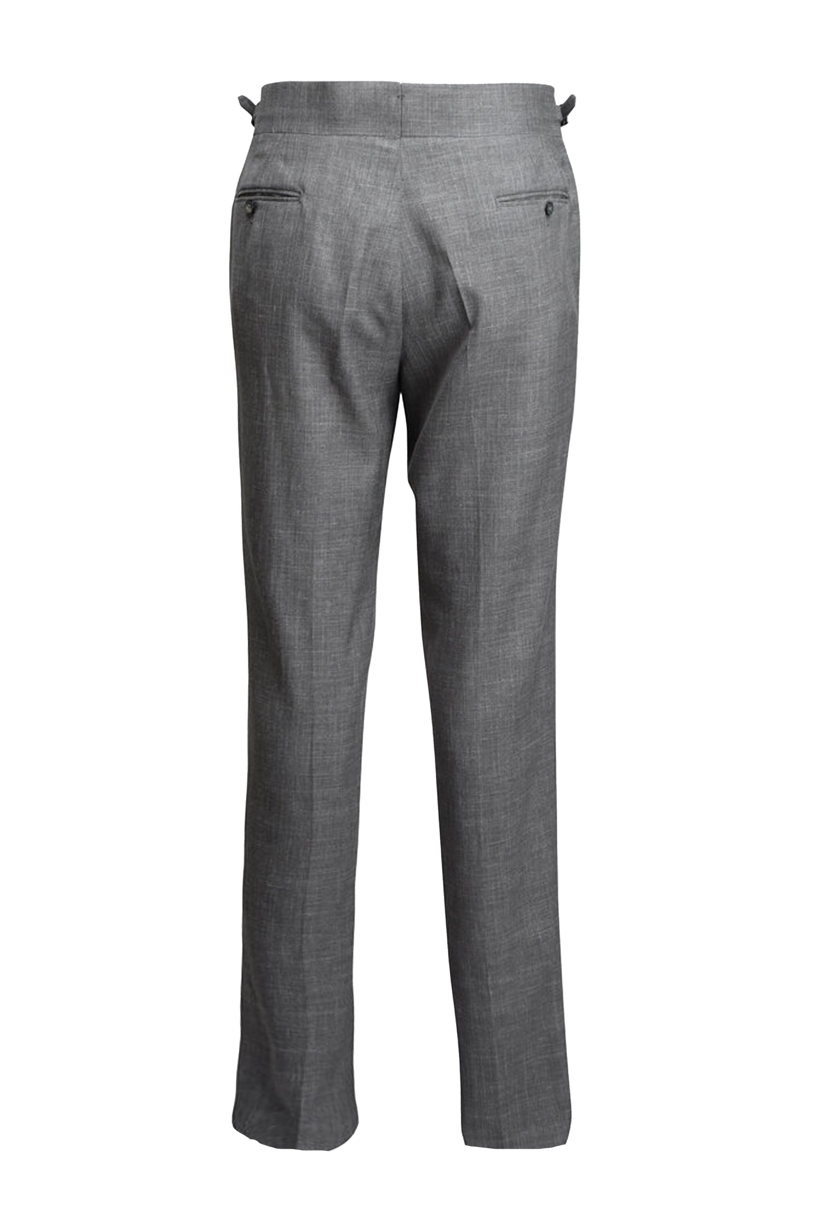 Isaia - Mid Gray Single Pleat Dress Pant