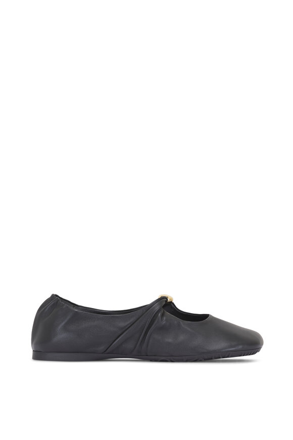 Loewe Black Soft Leather Ballerina Flat - view 4