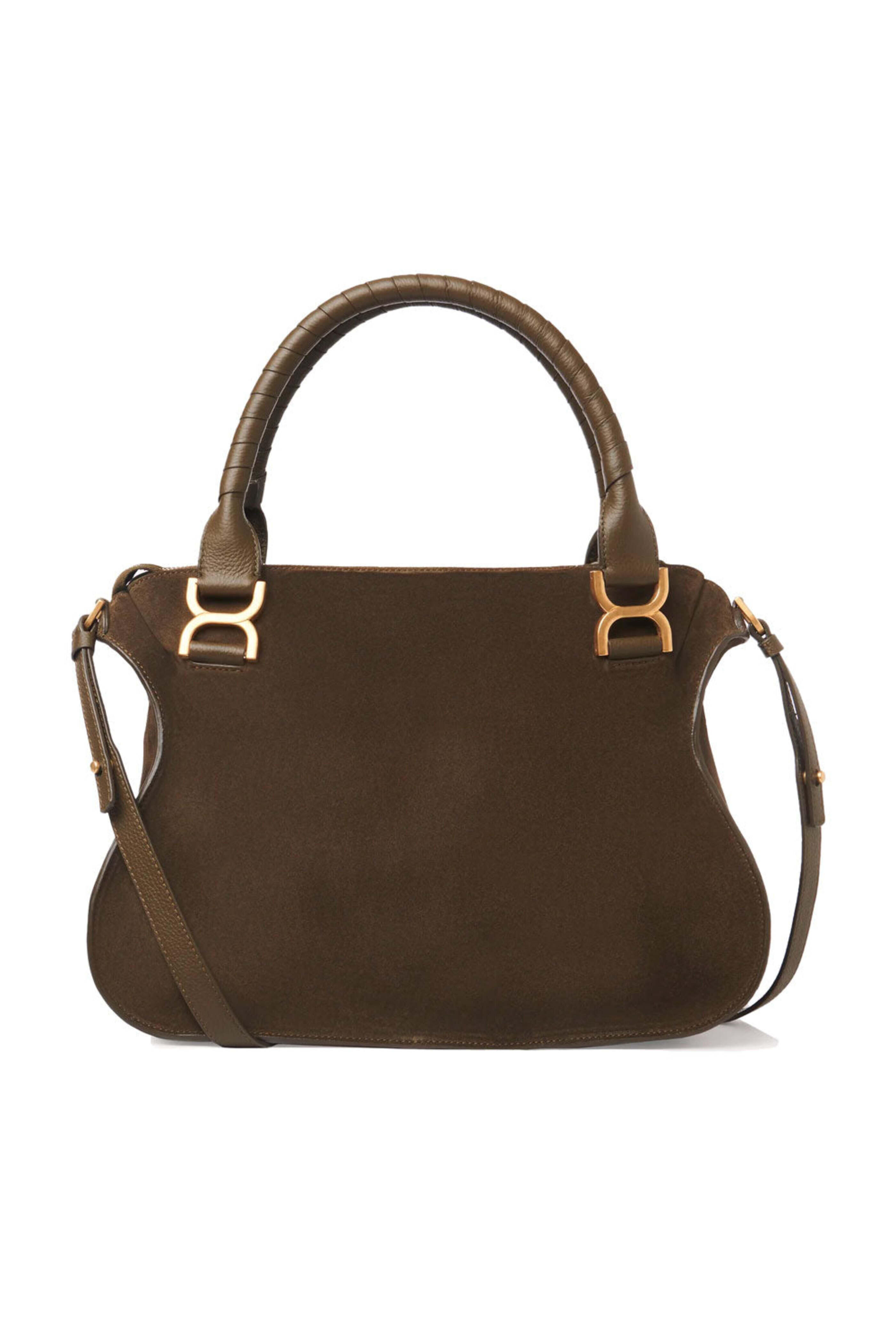 Chloé - Medium Marcie Double Carry Satchel in Deep OIive