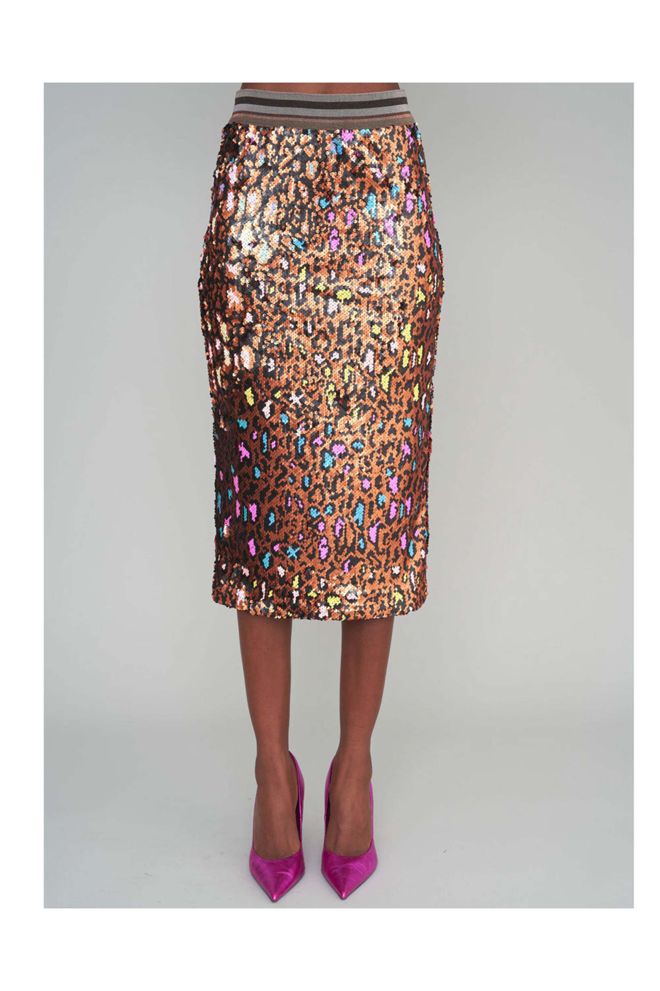 Le Superbe - Neon Safari Sequin Liza Skirt