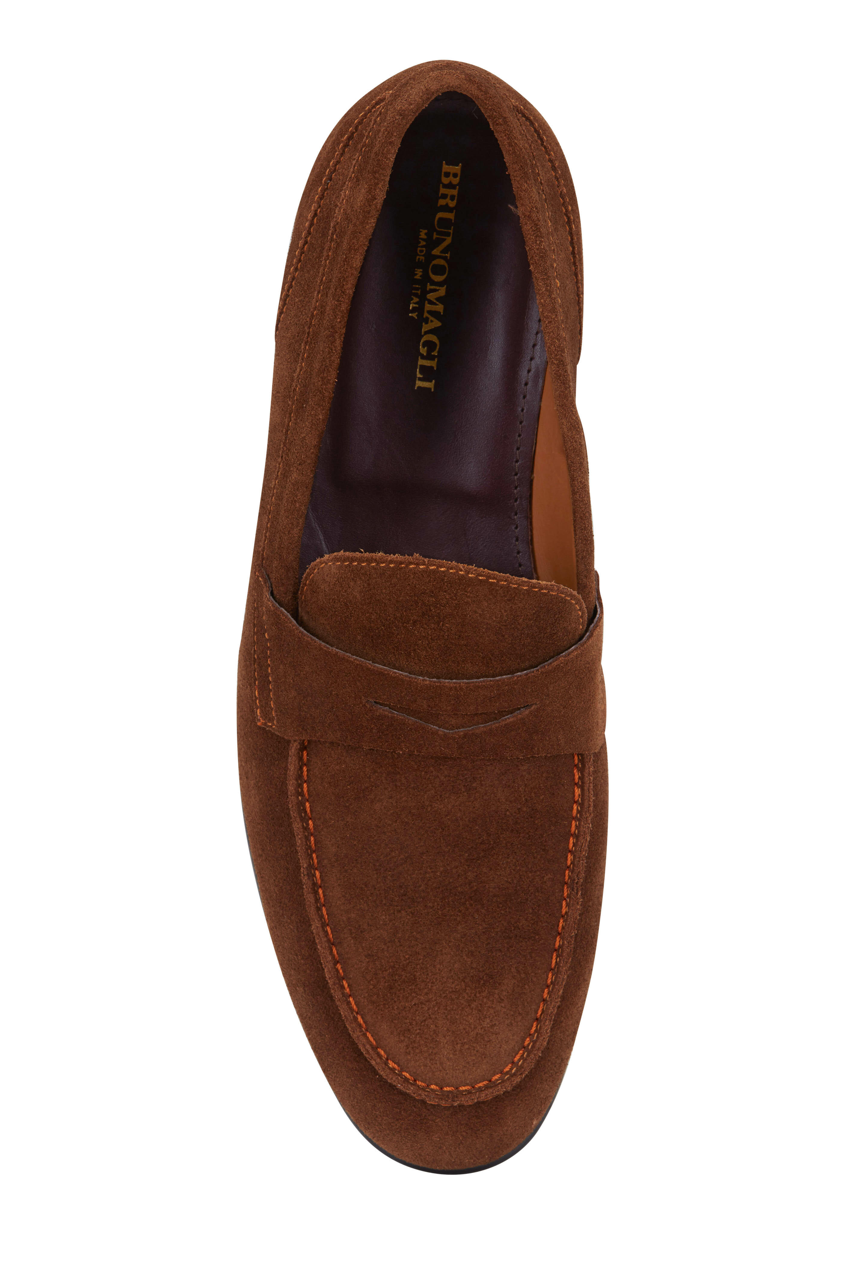 Bruno Magli Silas Cognac Suede Loafer Mitchell Stores