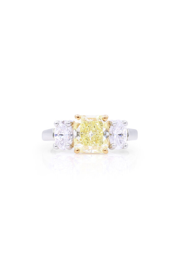 Oscar Heyman Fancy Yellow Diamond Ring - view 1