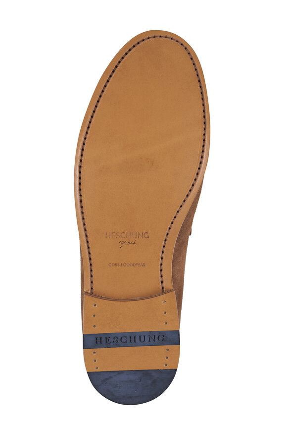 Heschung Aloe Tan Suede Penny Loafer - view 4