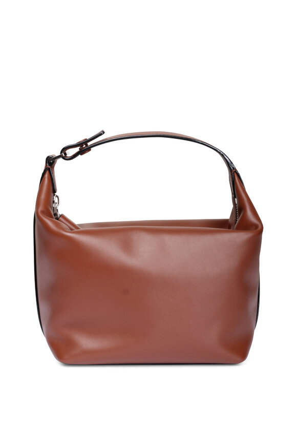 Valextra Mini Mochi Sublime Chocolate Top Handle