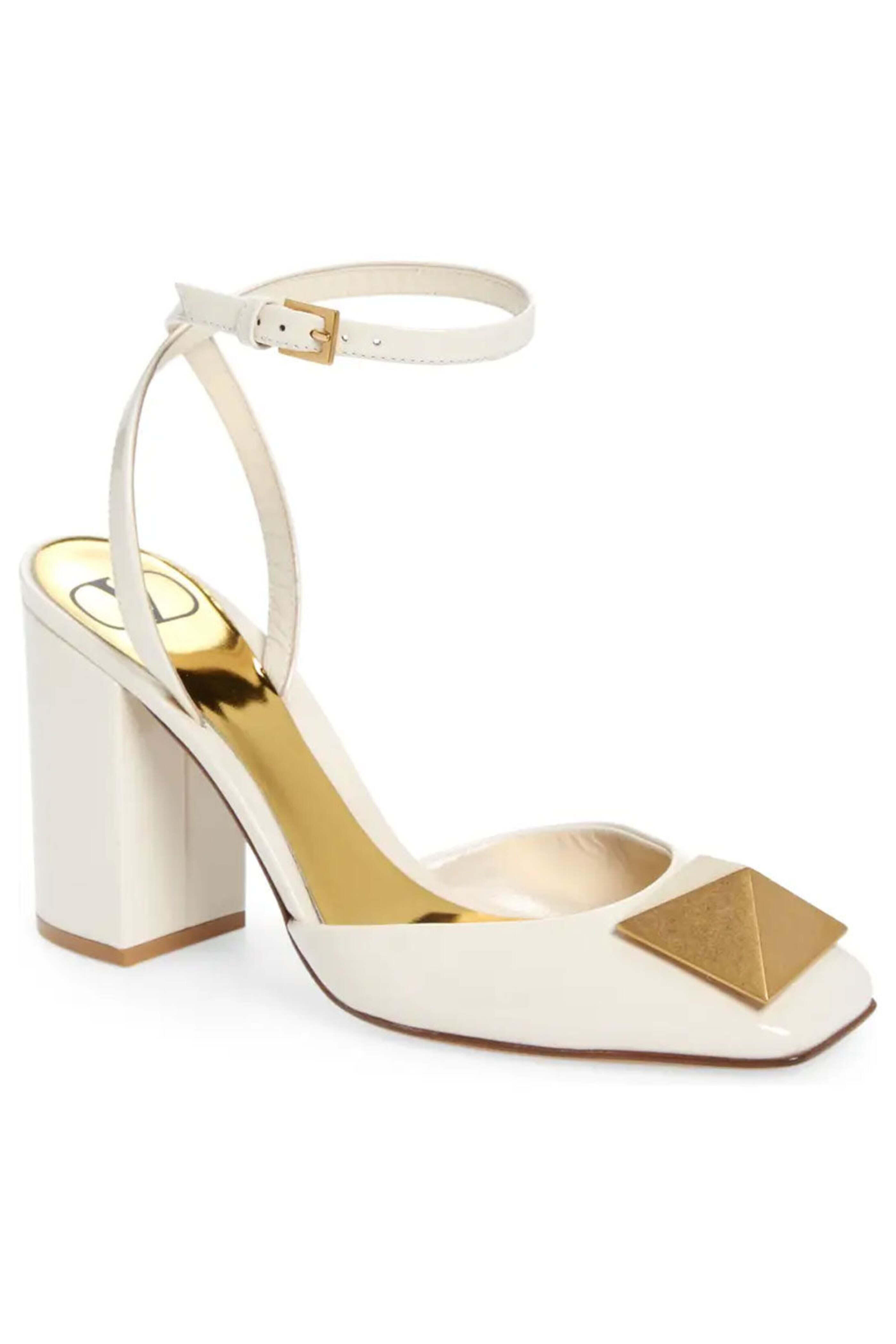 エプロン　2点　ChristianDior VALENTINO GARAVANI Valentino Garavani - V-Logo Light Ivory Leather Slingback, 80mm