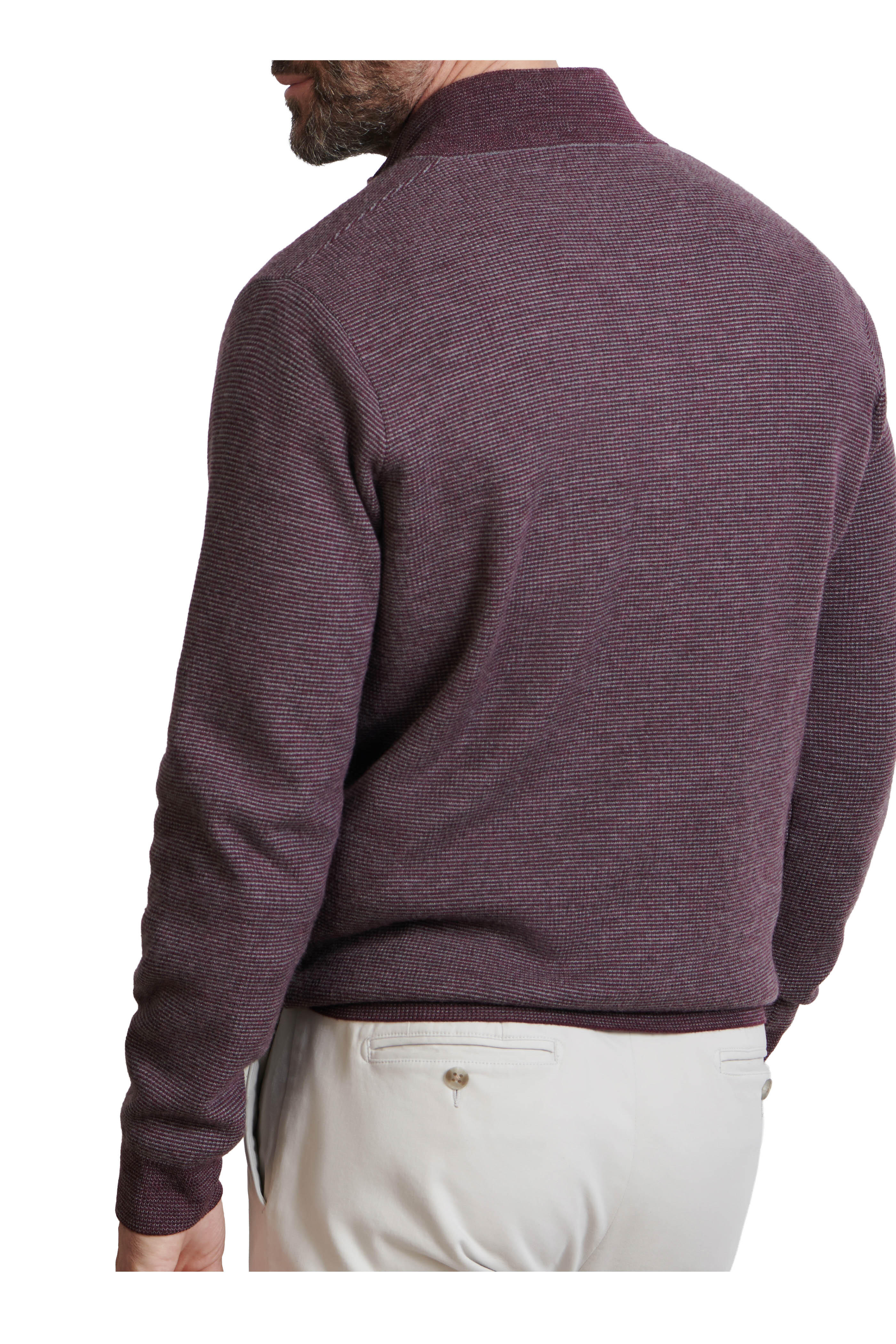 Peter Millar - Autumn Foliage Merino Wool Quarter Zip Pullover