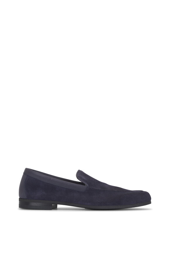 John Lobb - Tyne Navy Suede Loafer