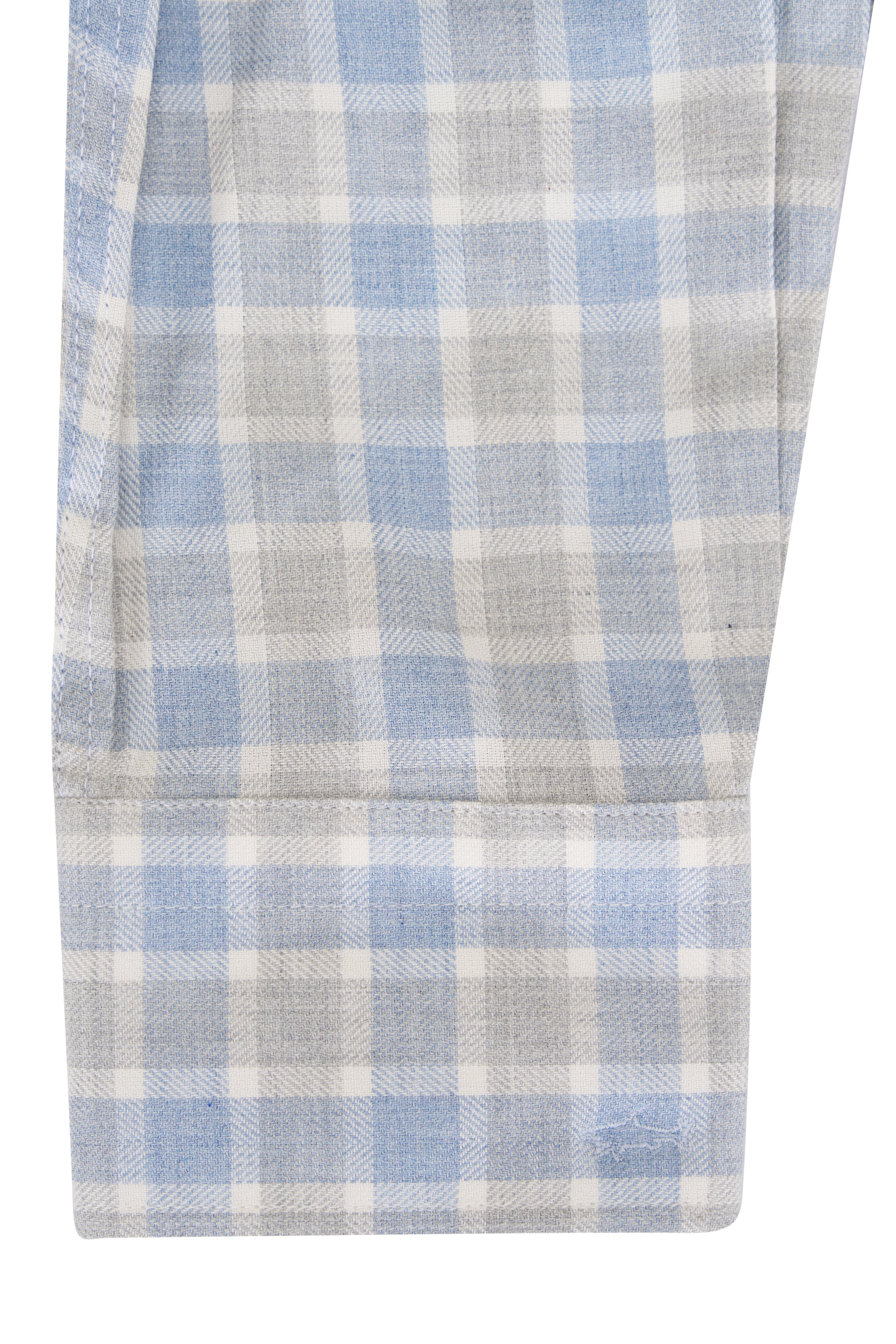 Paul & Shark - Gray & Light Blue Check Cotton Sport Shirt