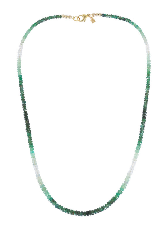 Cristina V. Green Multi Emerald Rondelle Necklace - view 1