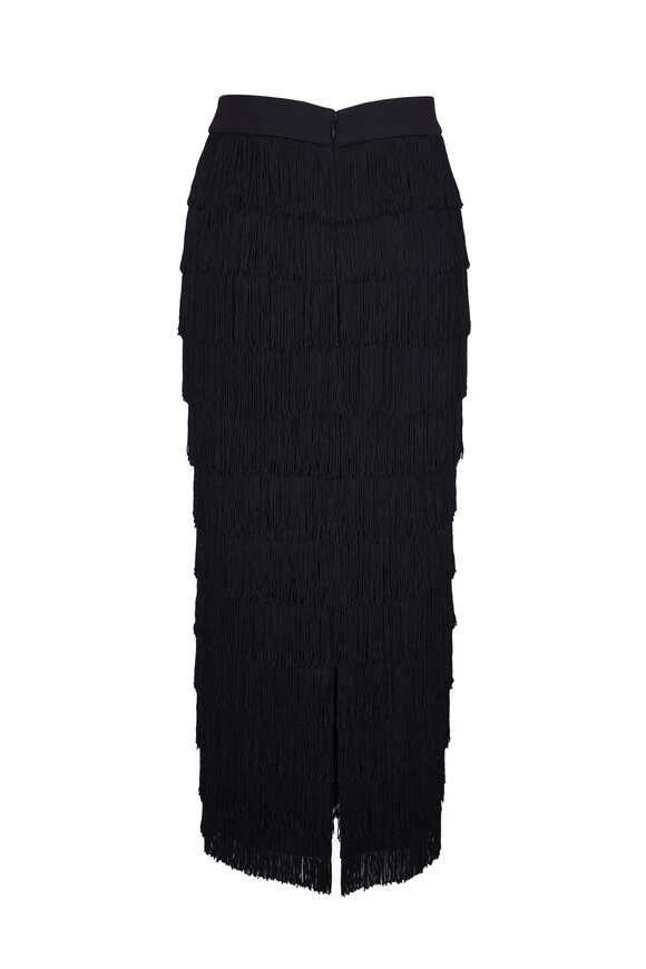 Dorothee Schumacher - Black Fringe Midi Skirt