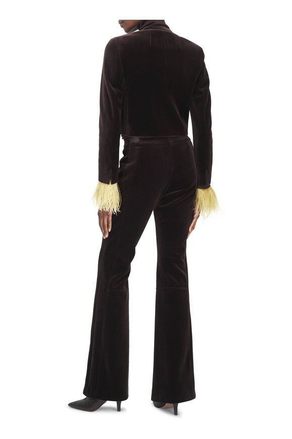 Akris Kadet Coffee Velvet Short Jacket - view 4