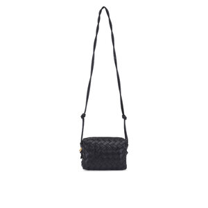 Bottega Veneta - Mini Loop Black Intrecciato Leather Bag