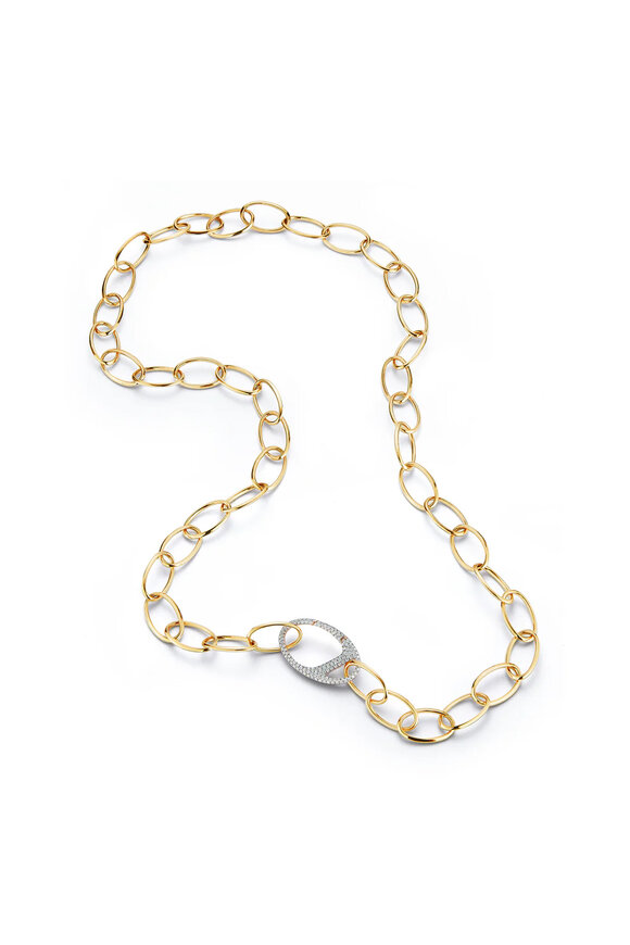 Walters Faith Garnett Diamond Oval Link Necklace