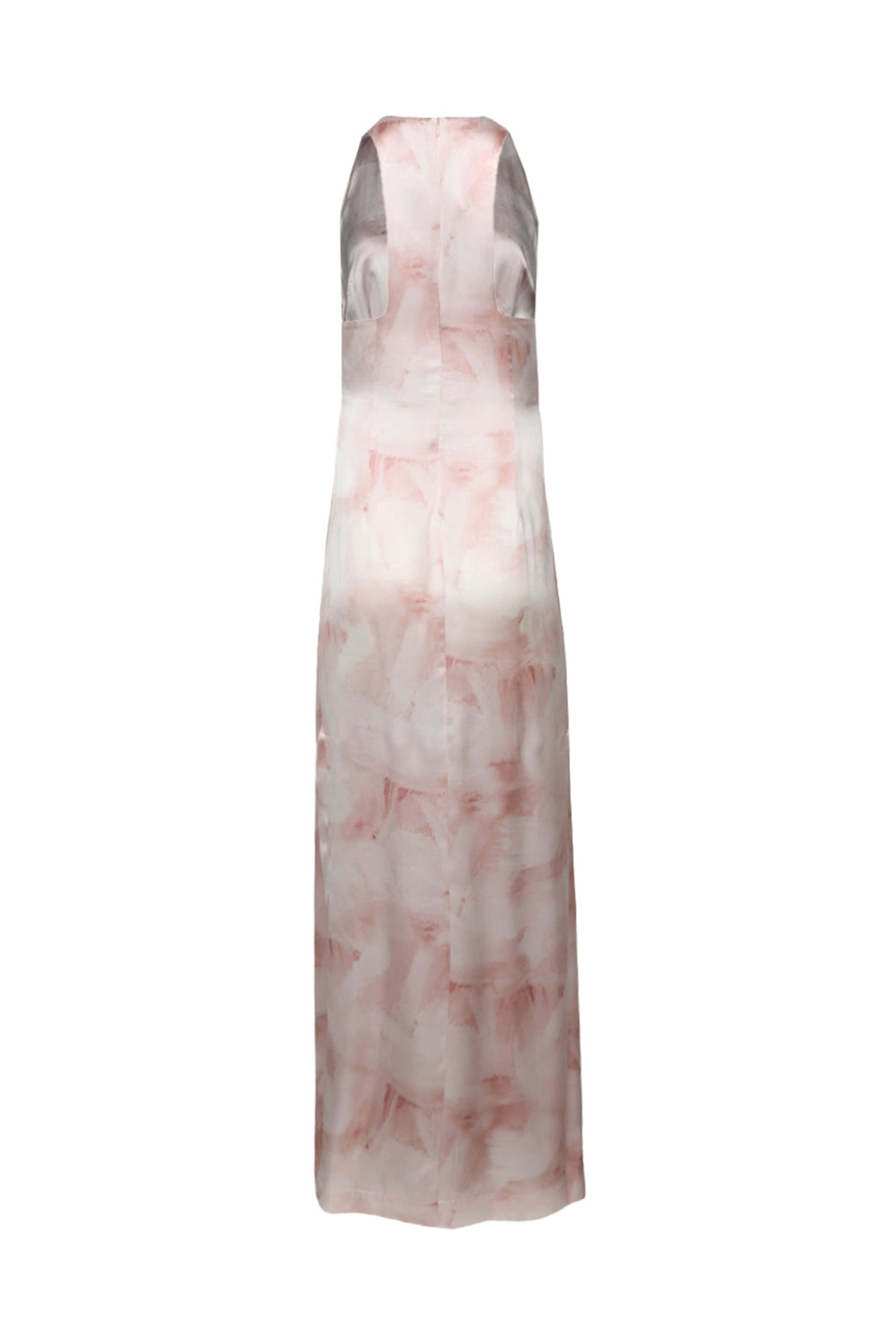 Kiton - Rose Silk Sleeveless Tie Front Gown