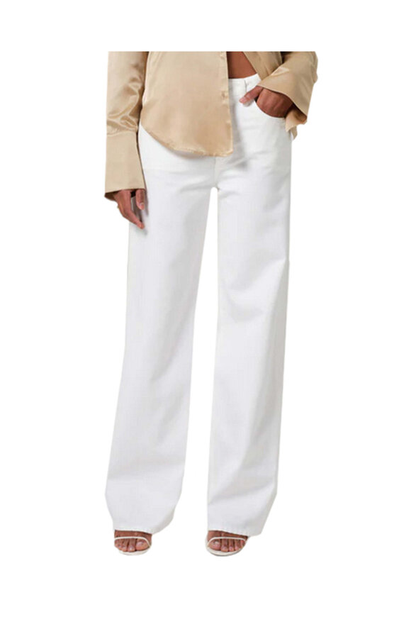 パンツ CITIZEN OF HUMANITY Women Straight Pants 17461664 SOFWH WHIT Citizens of Humanity - Florence White Wide Leg Straight Jean